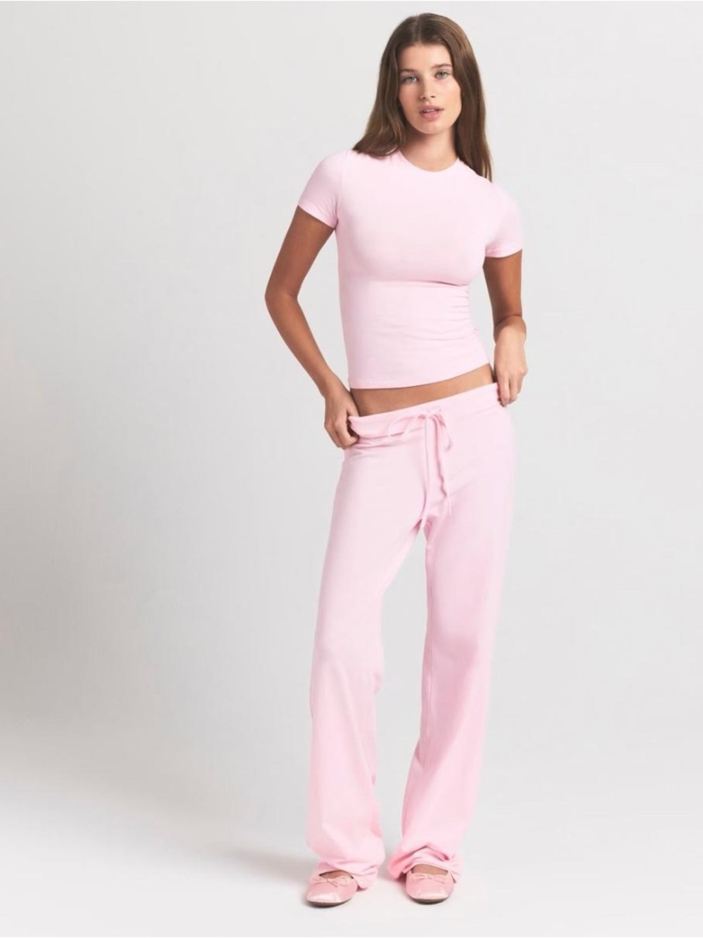 SKIMS Cotton Jersey Straight Leg Pants M